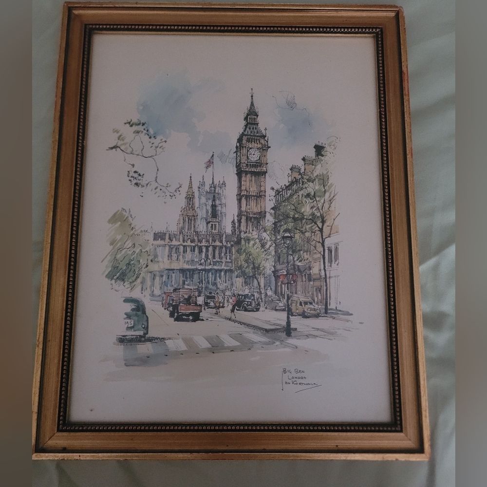 Beautiful water color print by Jan Korthals